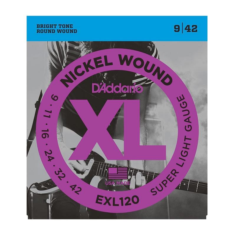 D'Addario EXL120 XL Electric Guitar Strings - .009-.042 Super Light