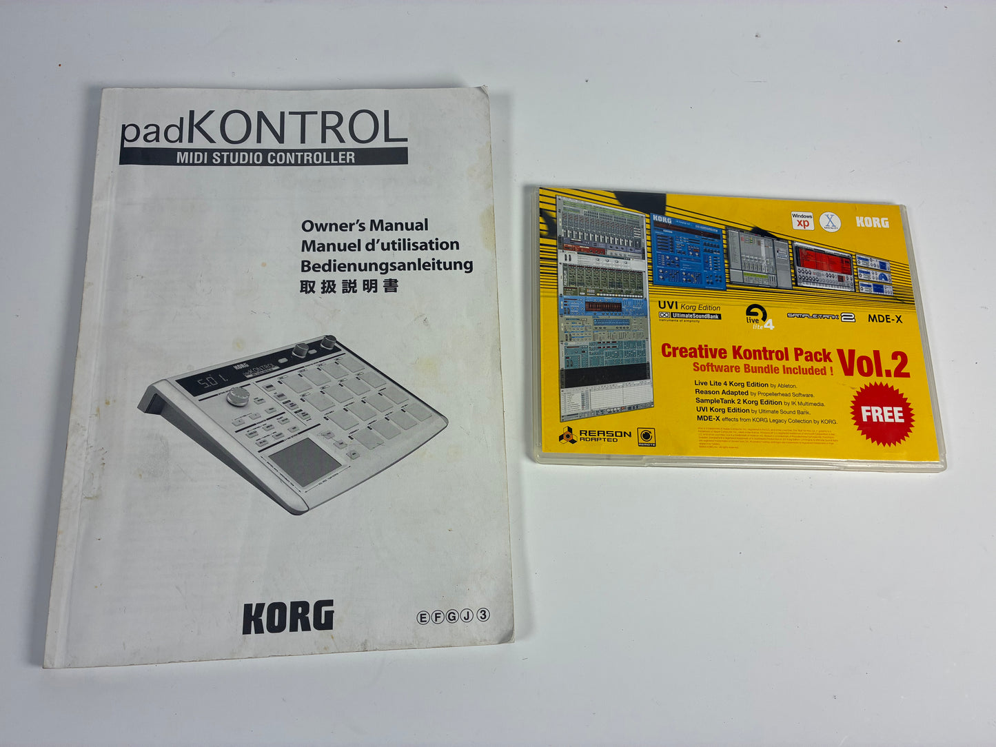 Korg padKONTROL USB Drum Pad Studio Controller - With Manual and Software Bundle