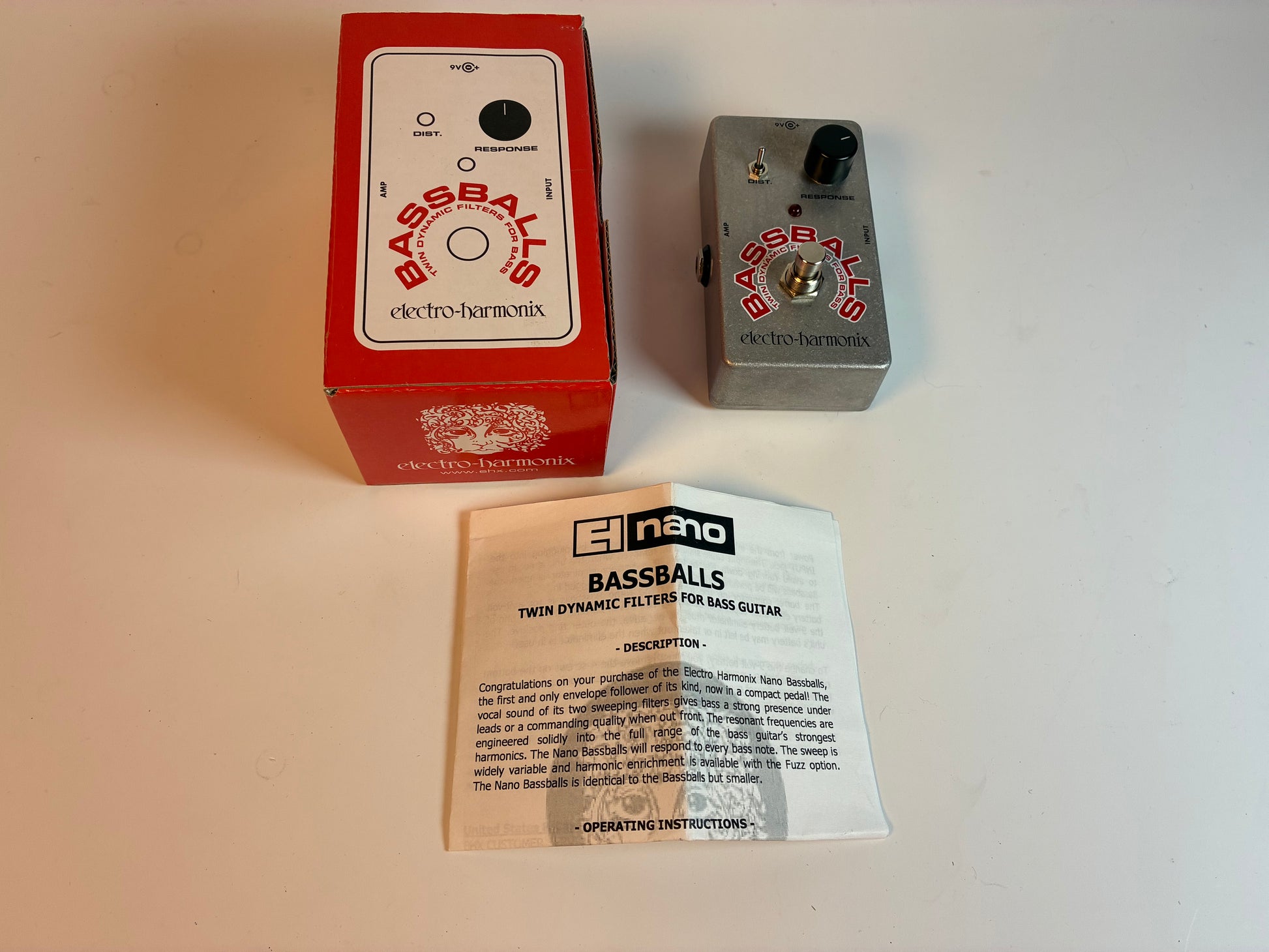 Electro-Harmonix Bassballs Nano Twin Dynamic Envelope Filter - Excellent Condition with Box