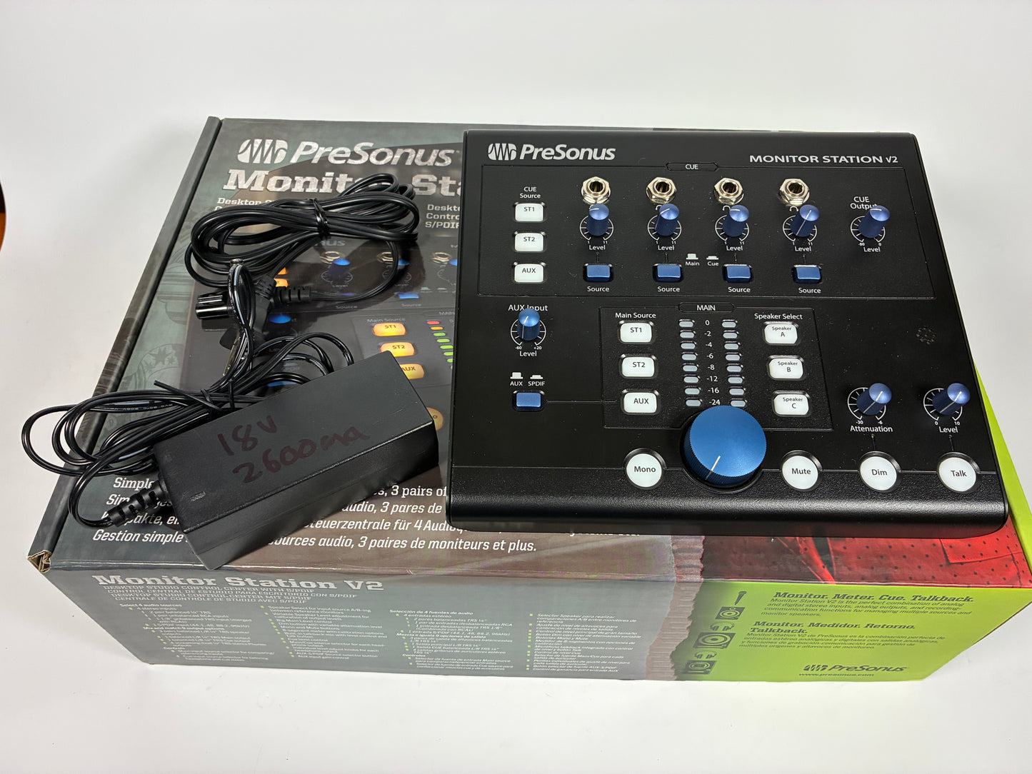 PreSonus Monitor Station V2 Desktop Monitor Controller - Excellent Condition with Box and Power Supply