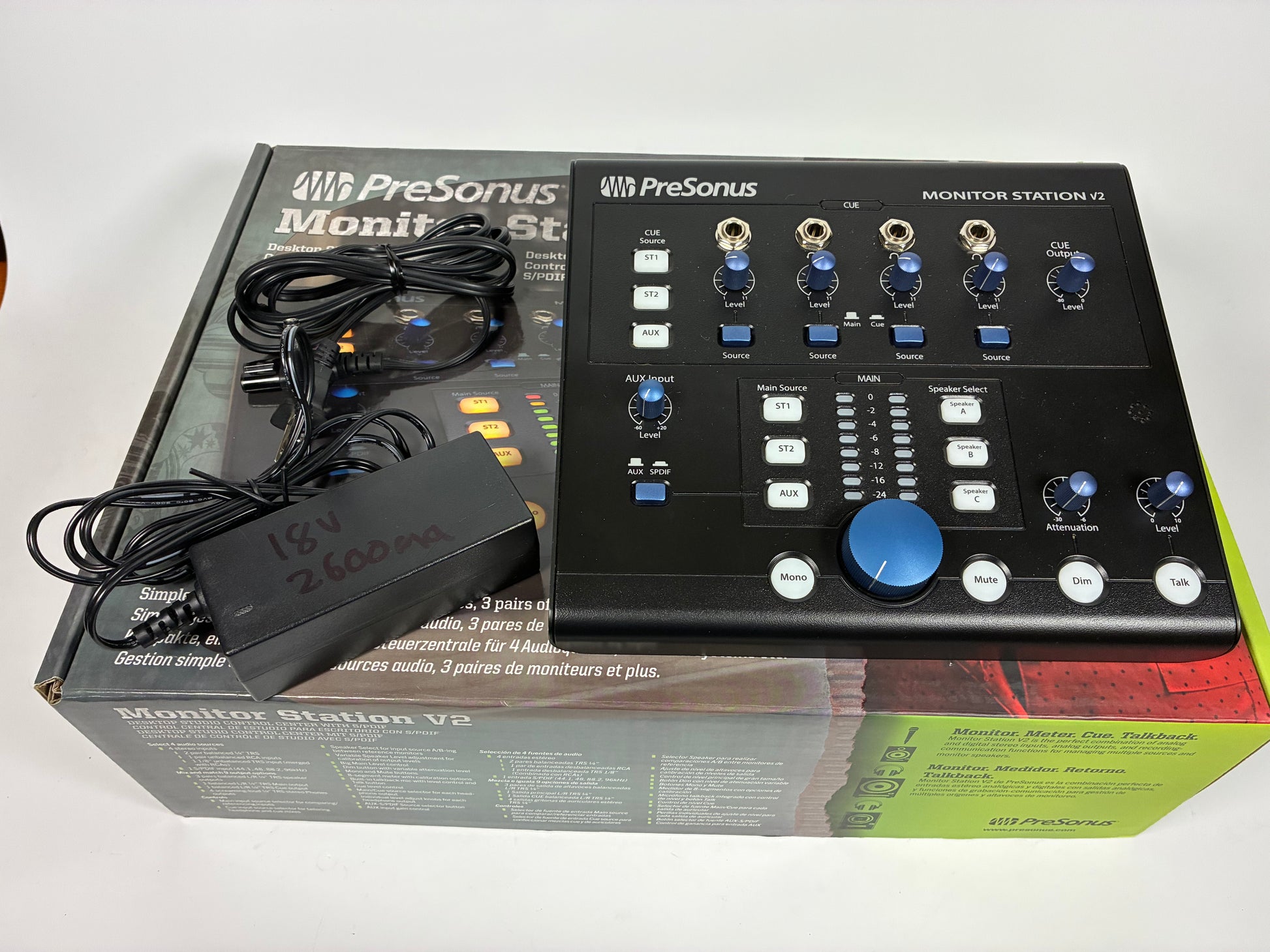 PreSonus Monitor Station V2 Desktop Monitor Controller - Excellent Condition with Box and Power Supply