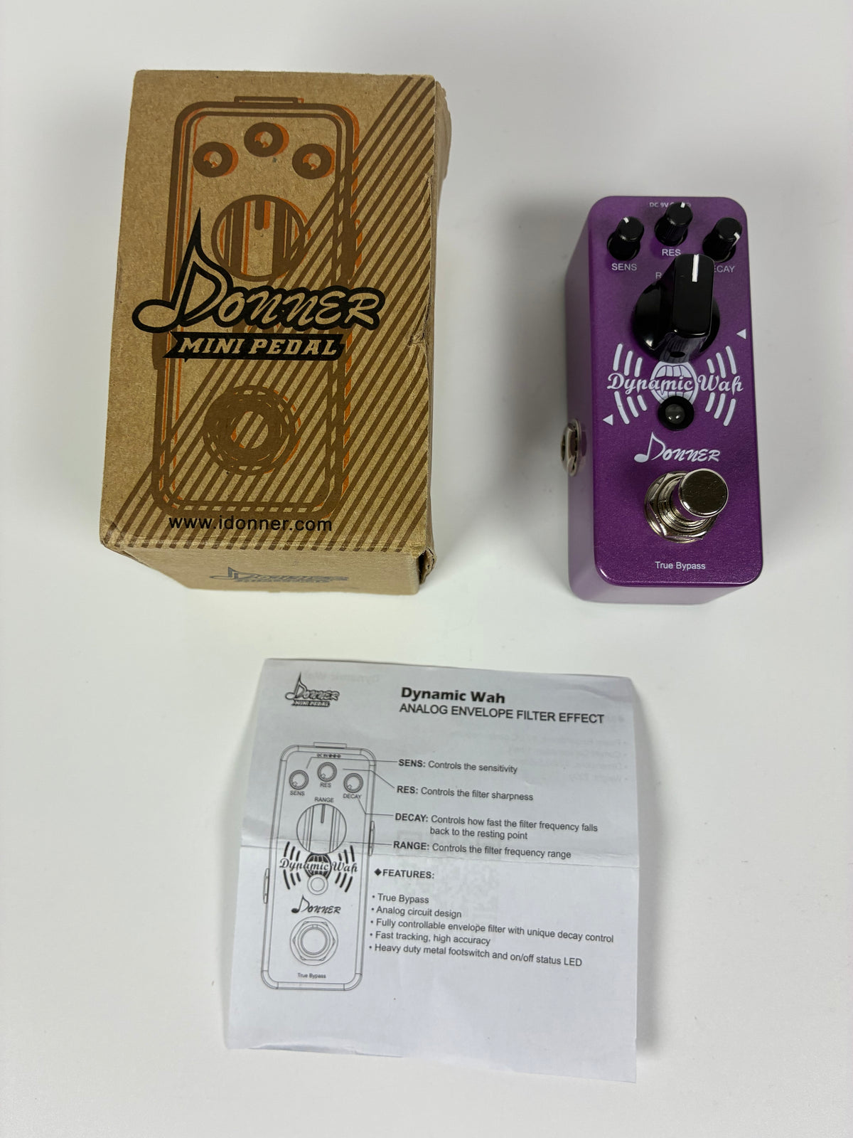 Donner Dynamic Auto Wah - Excellent Condition with Box and Documents