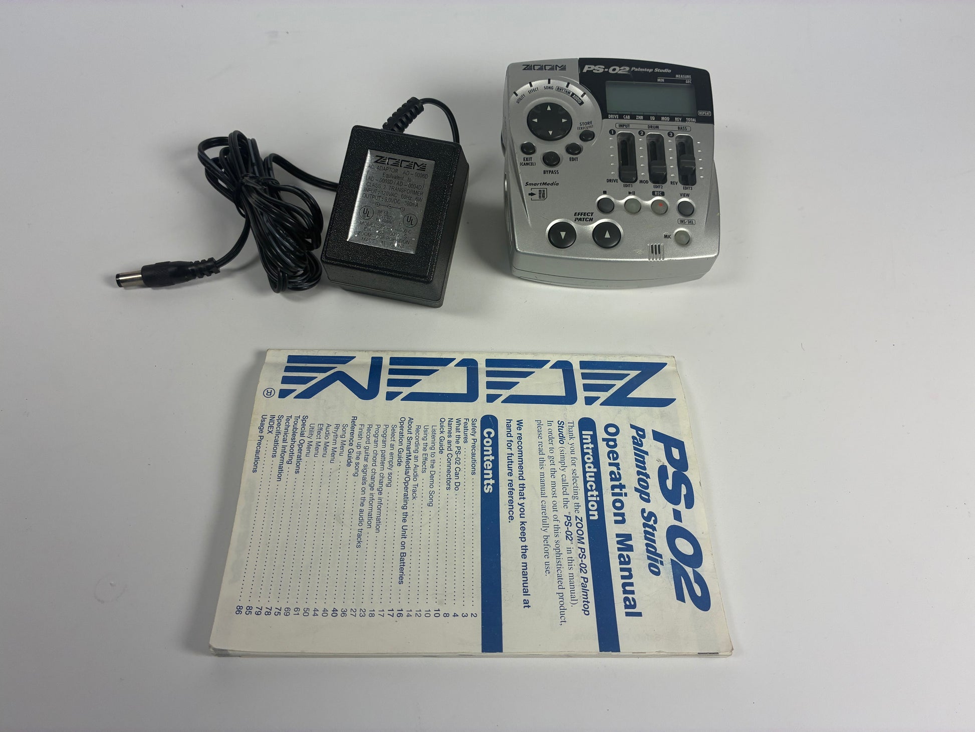Zoom PS-02 Palmtop Studio - Excellent Condition with Smart Card, Manual, and Power Supply