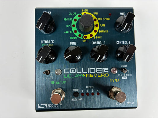 Source Audio SA263 Collider Delay + Reverb - Excellent Condition with Box, Documents, and Cables