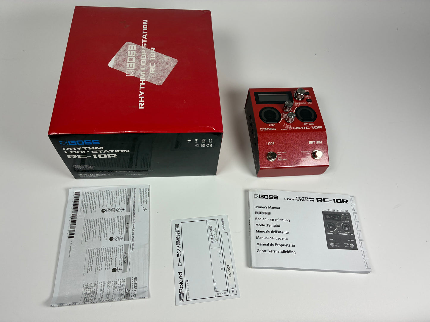 Boss RC-10R Rhythm Loop Station- Excellent Condition with Box, Documents, and Power Supply