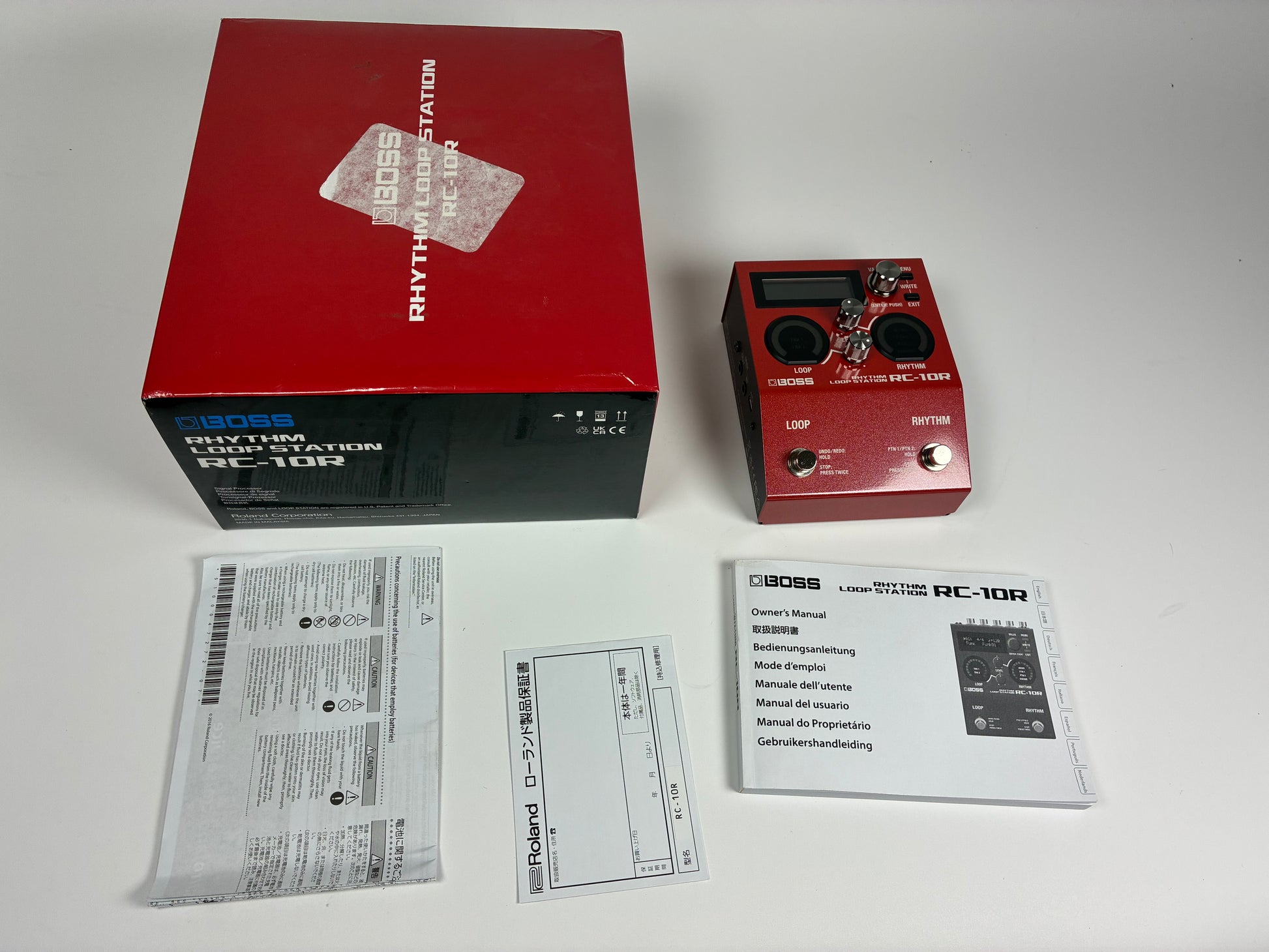 Boss RC-10R Rhythm Loop Station- Excellent Condition with Box, Documents, and Power Supply