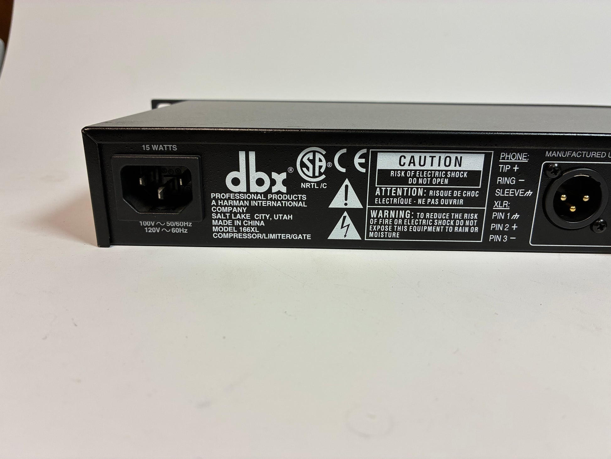 dbx 166XL Stereo Compressor / Limiter / Gate - Excellent Condition