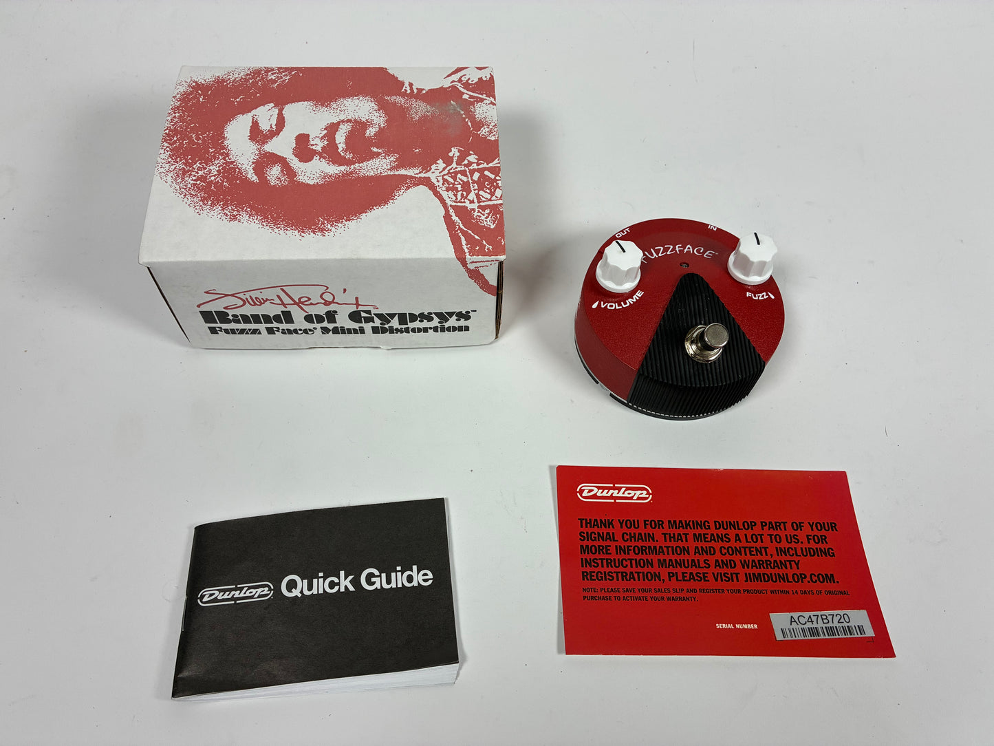 Dunlop JHF2 Jimi Hendrix Signature Fuzz Face - Red - Excellent Condition with Box