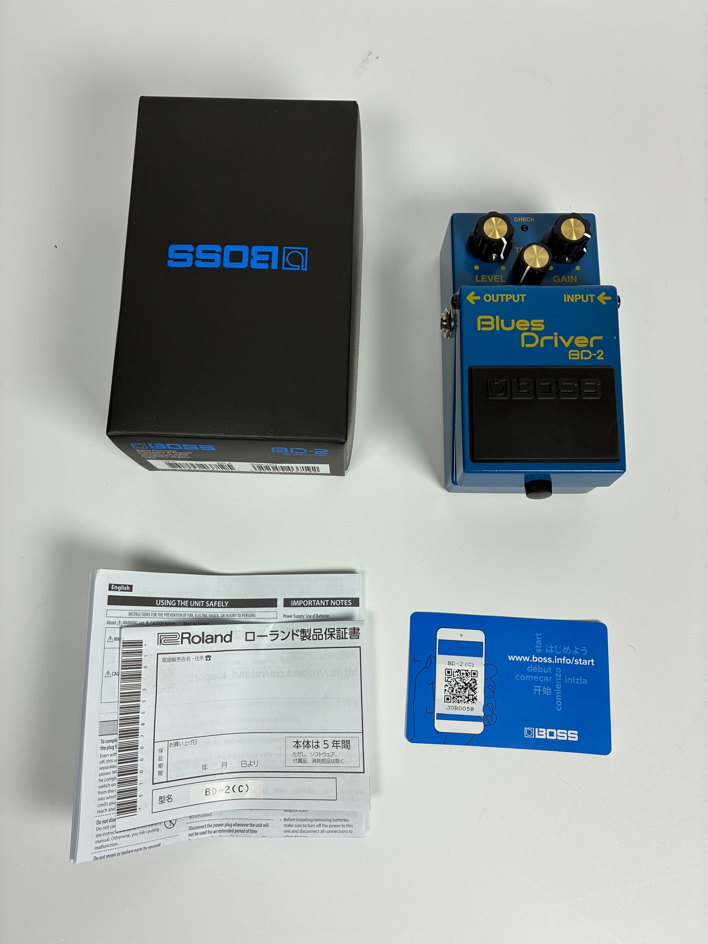 Boss BD-2 Blues Driver - Excellent Condition with Box and Documents