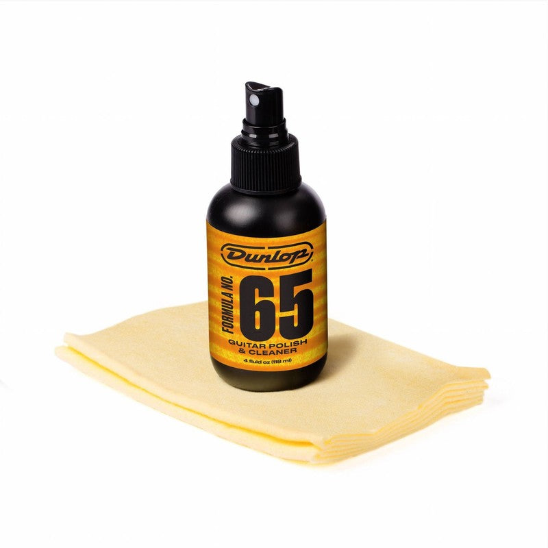 Dunlop Polish, No. 65 Polish/Cleaner, 4oz. with Cloth