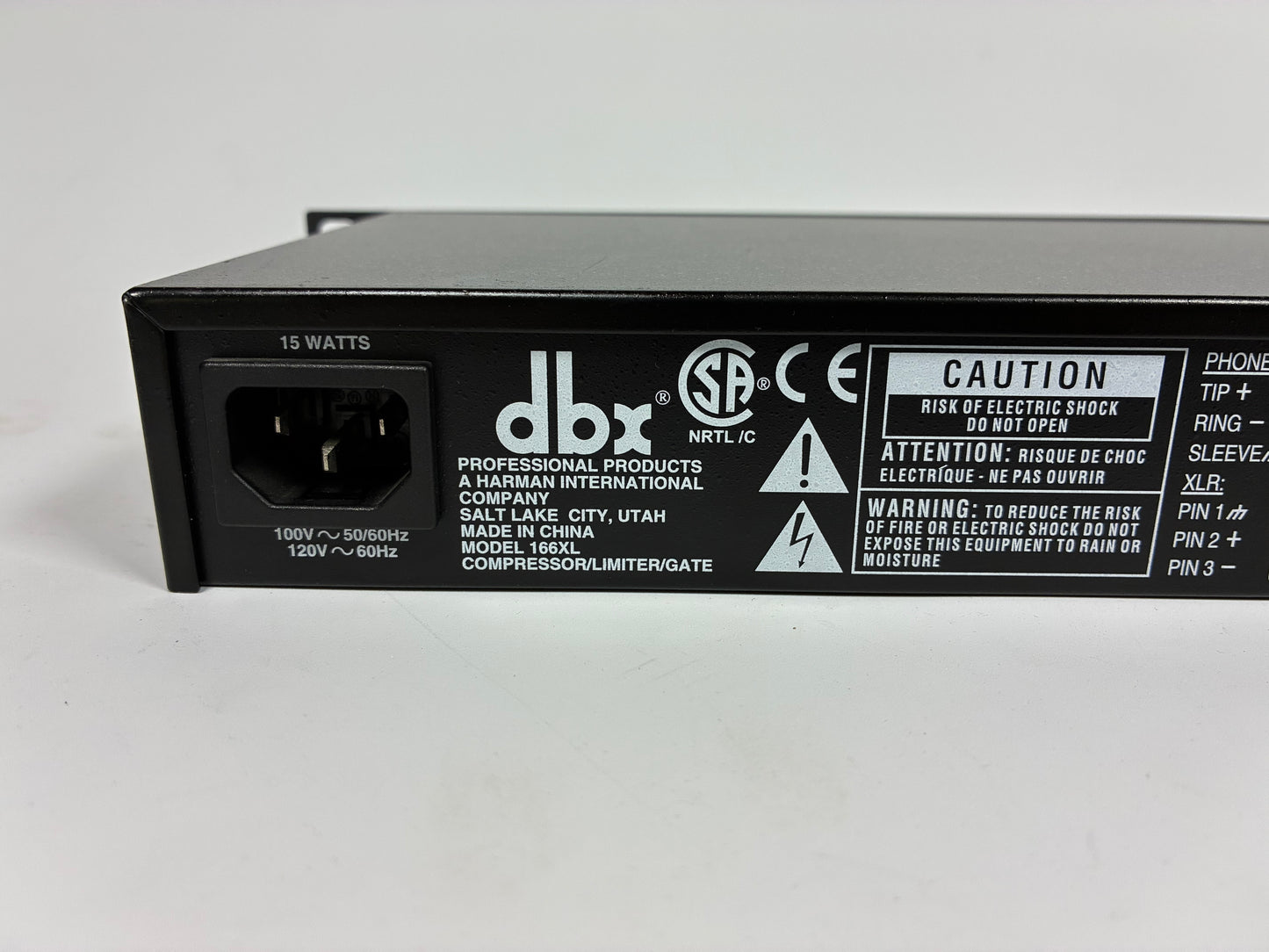 dbx 166XL Stereo Compressor / Limiter / Gate