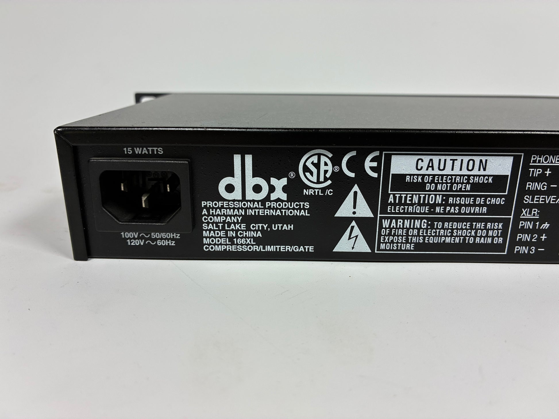 dbx 166XL Stereo Compressor / Limiter / Gate