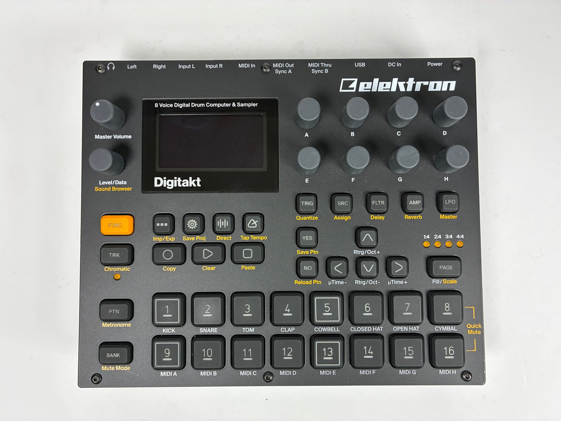 Elektron Digitakt - Excellent Condition with Box, Power Supply and Bonus Stand