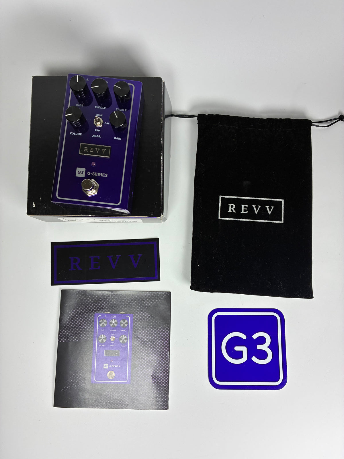 REVV G3 Distortion V2 - Excellent Condition with Box and Accessories