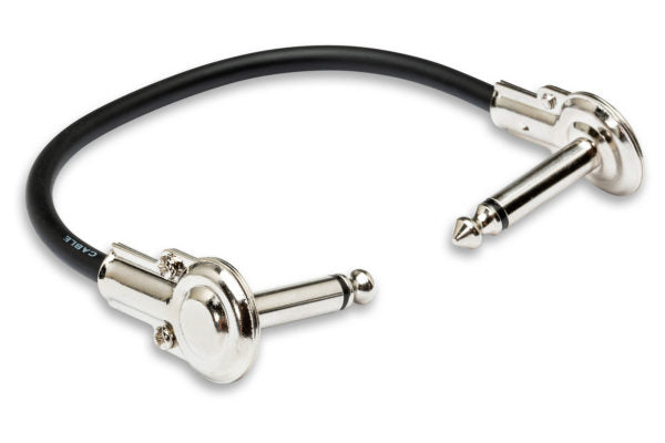 HOSA Guitar Patch Cable - Low-profile - Right-angle to Right-angle, 6 in