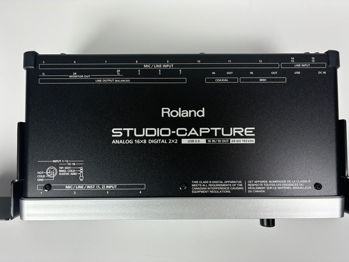 Roland UA-1610 Studio-Capture USB 2.0 Audio Interface - Excellent Condition with Power Supply, Manual, and Disc