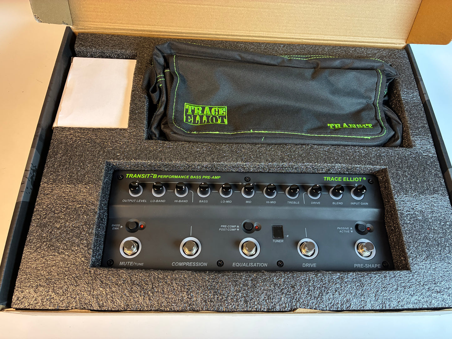 Trace Elliot Transit B Bass Multi-Effect - Excellent Condition with Box, Power Supply and Fitted Carrying Bag