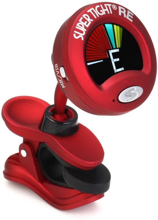 Snark ST2 Clip-on Rechargeable Chromatic Tuner, All Instruments - Red