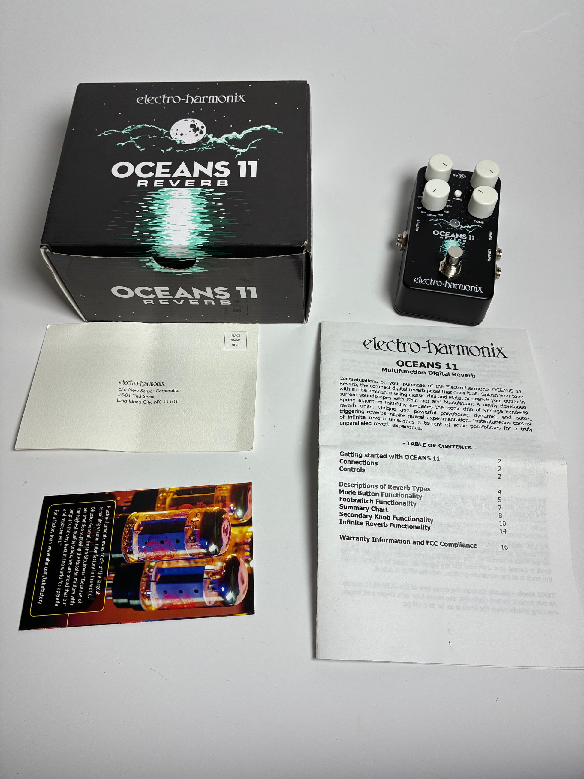 Electro-Harmonix Oceans 11 Reverb - Excellent Condition with Box