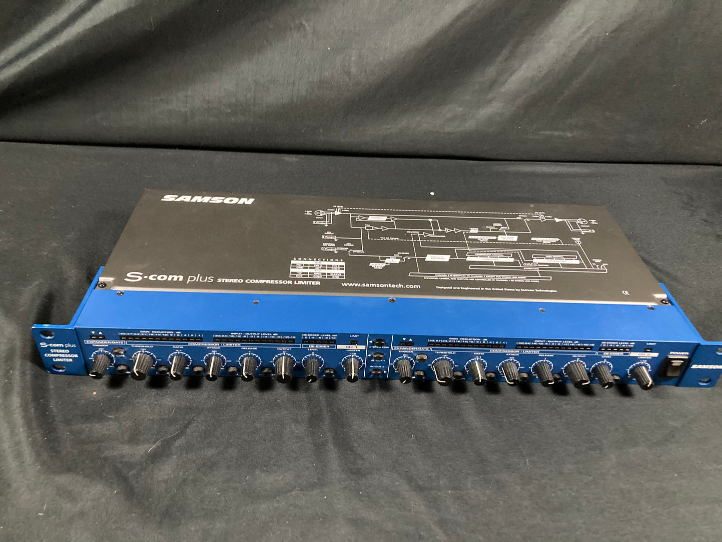 Samson S-Com Plus S Class Stereo Compressor/Limiter 2010s - Blue - With Box