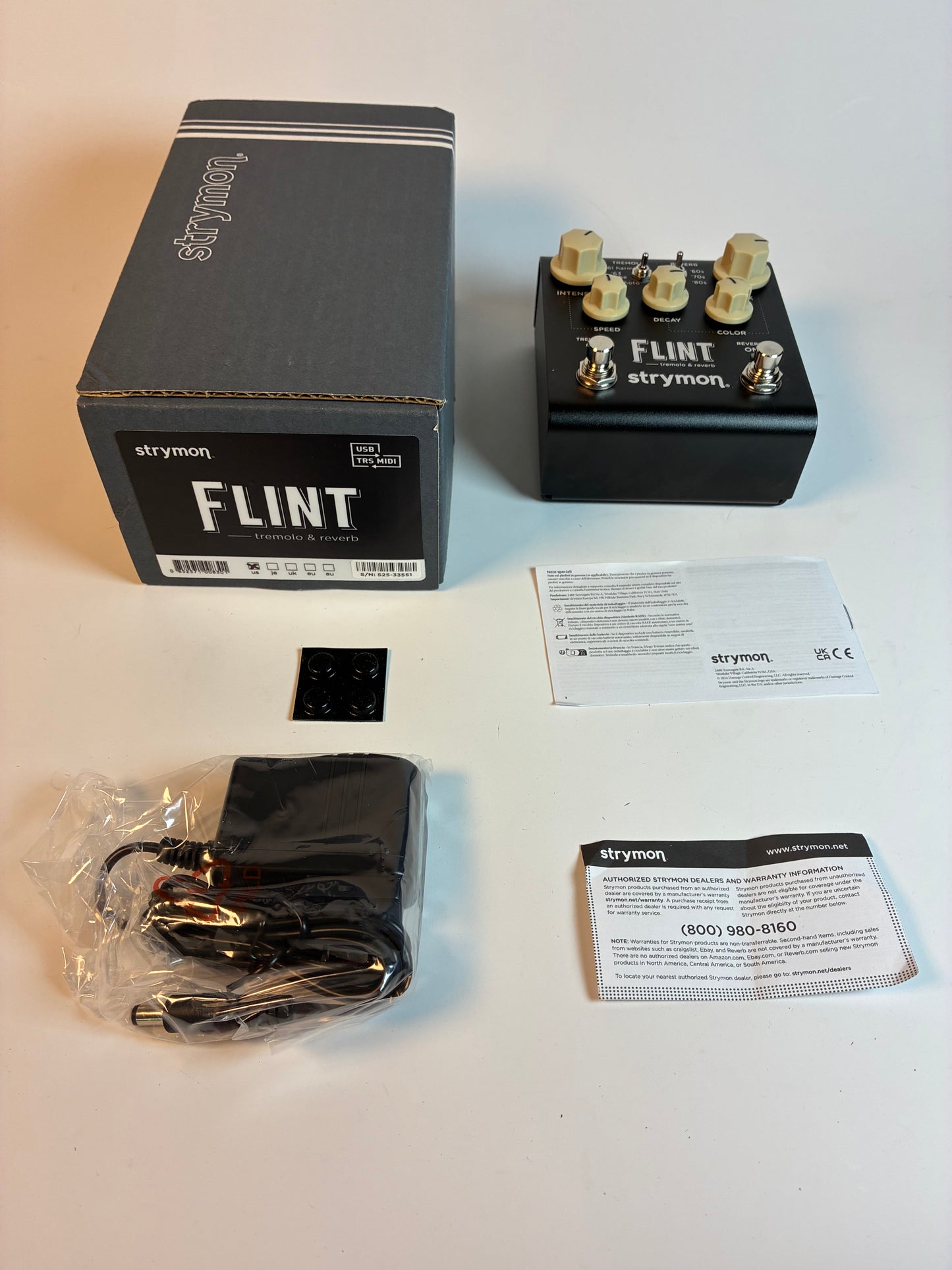 Strymon Flint Reverb and Tremolo V2 - Excellent Condition with Box, Documents, and Power Supply