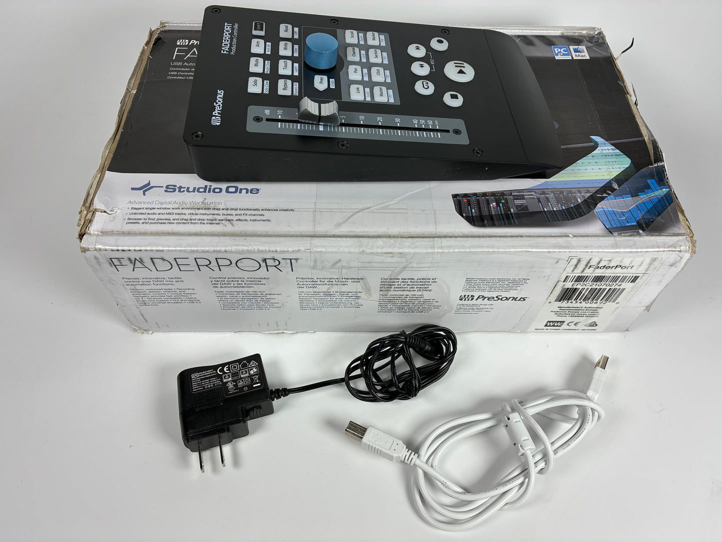 PreSonus FaderPort V2 USB DAW Transport Controller with Motorized Fader - Excellent Condition with Box and Power Supply