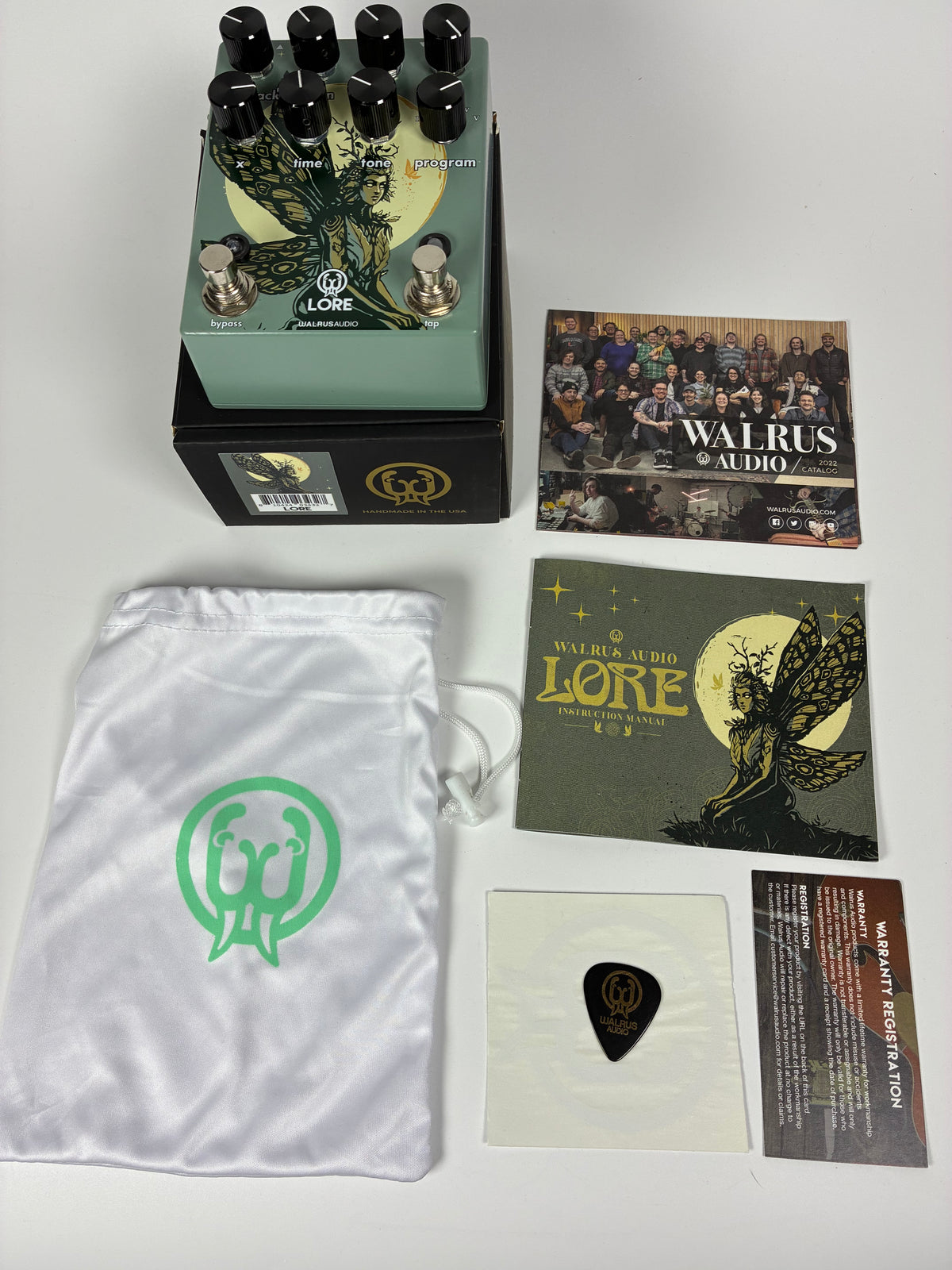 Walrus Audio Lore Reverse Soundscape Generator - Muted Green / Dark Green Fairy - Excellent Condition with Box and Documents