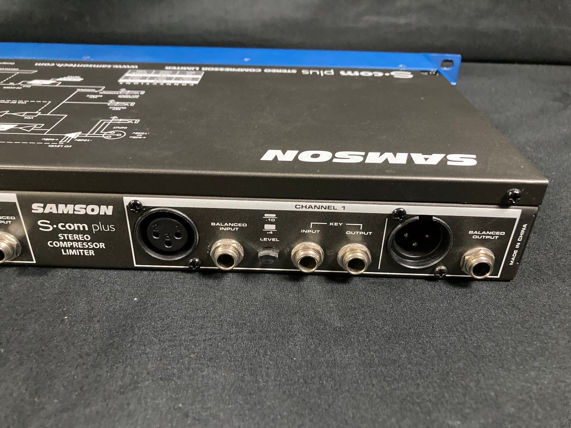 Samson S-Com Plus S Class Stereo Compressor/Limiter 2010s - Blue - With Box