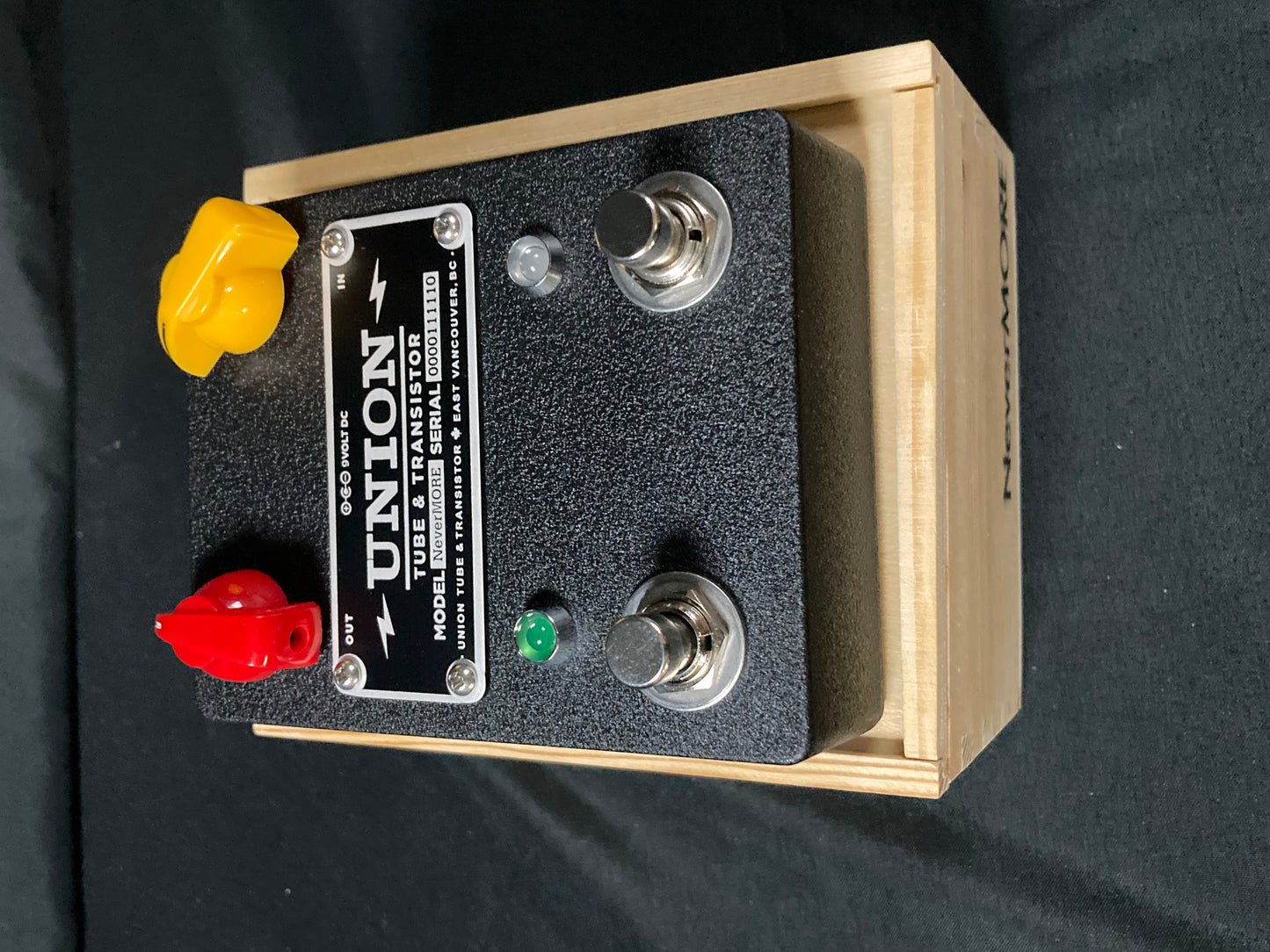 Union Tube & Transistor NeverMore Overdrive - Black - with Wood Box
