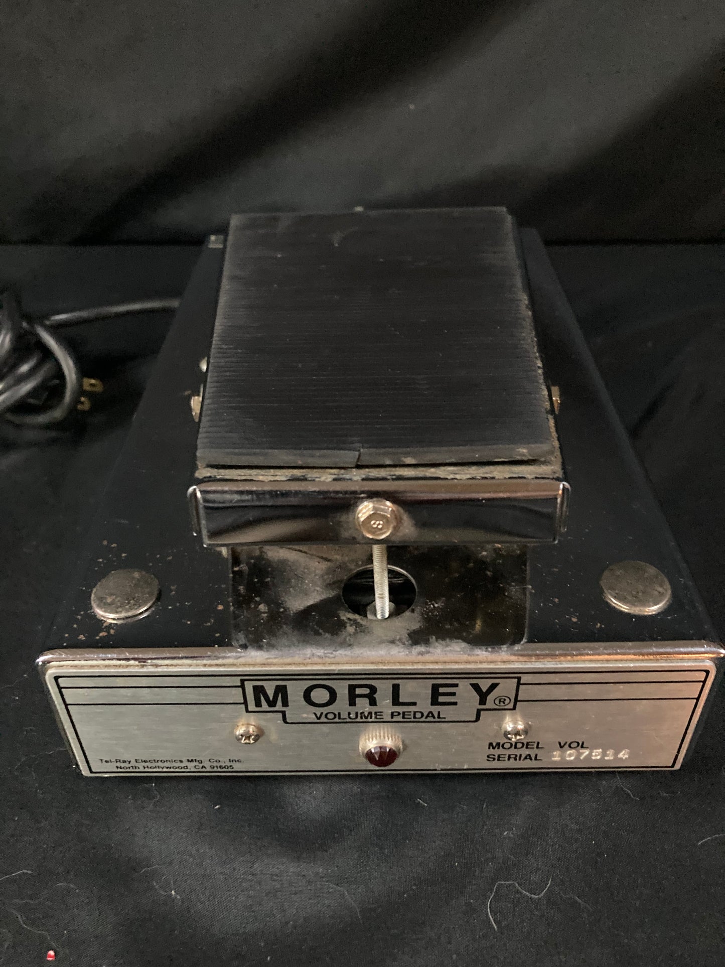 Tel Ray Morley VOL Volume Pedal 1980's - Chrome - Very Clean